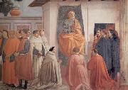Fra Filippo Lippi Masaccio,St Peter Enthroned with Kneeling Carmelites and Others oil on canvas